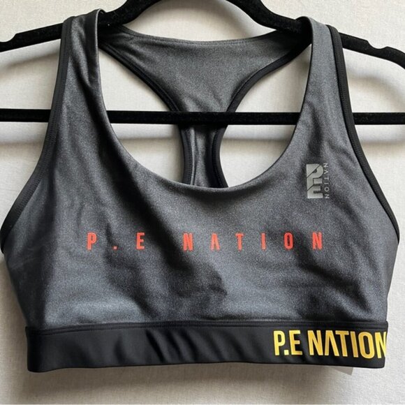 P.E Nation Dark Shadow Game Day Sports Bra Sz S - Picture 2 of 9